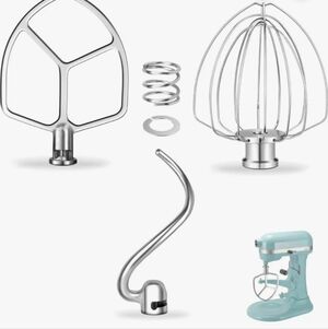 Stainless Steel Kitchen Mixer Attachment Set For 6qt Kenwood Mixer